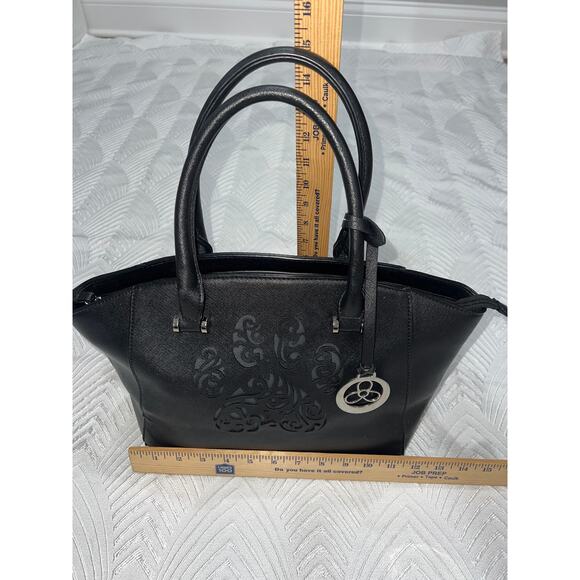 The Animal Rescue Site Black Satchel with silver Accents, Chic Bag - Picture 4 of 12